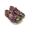 Fare Bare Kinderhausschuhe mit Klettverschluss, lila, Buchstaben