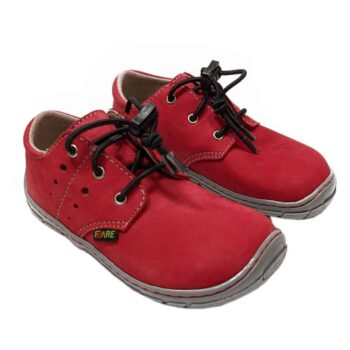Fare Bare barefoot Halbschuhe Leder 23-27 rot