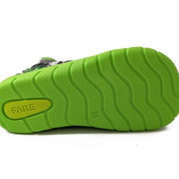 Fare Bare Hausschuhe mit Klettverschluss grün