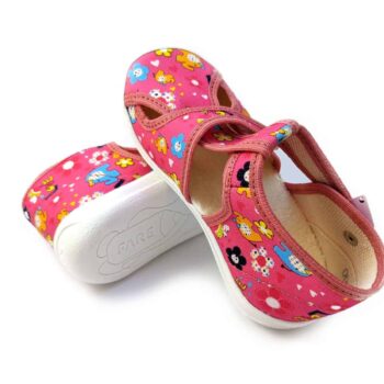 Fare Hausschuhe mit Schnalle rosa