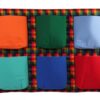 Kinderzimmer Wandorganizer 6 Taschen kariert orange
