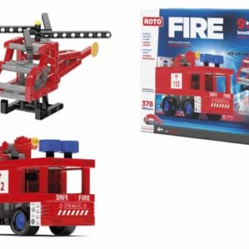 Efko ROTO 9-in-1 Konstruktionsspielzeug Feuerwehr, 378-teilig