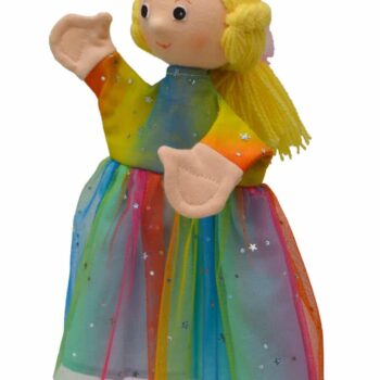 MU Brno Handpuppe Regenbogenprinzessin 28 cm