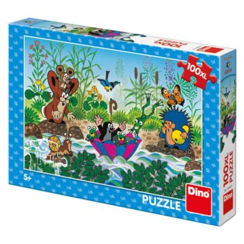 Dino Kinderpuzzle Der kleine Maulwurf und der Regenschirm, 100 XL Teile