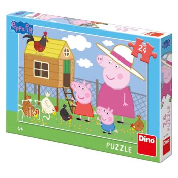 Dino Kinderpuzzle Peppa Pig und der Hühnerstall, 24 Teile