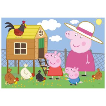 Dino Kinderpuzzle Peppa Pig und der Hühnerstall, 24 Teile