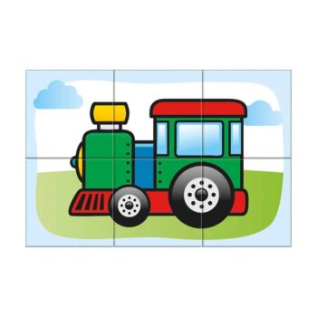 Dino Würfelpuzzle Fahrzeuge, 6-teilig