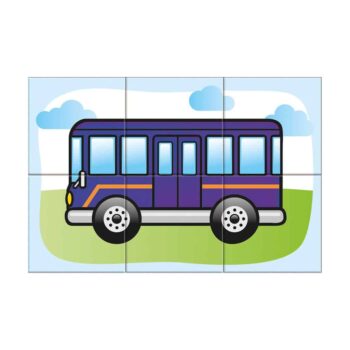 Dino Würfelpuzzle Fahrzeuge, 6-teilig