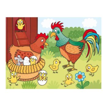 Dino Würfelpuzzle Tiere auf dem Bauernhof,12-teilig