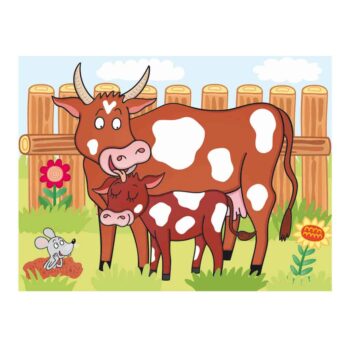 Dino Würfelpuzzle Tiere auf dem Bauernhof,12-teilig