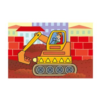 Dino Würfelpuzzle Verkehrsmittel, 6-teilig