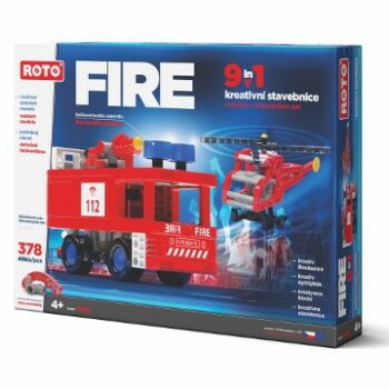 Efko ROTO 9-in-1 Konstruktionsspielzeug Feuerwehr, 378-teilig