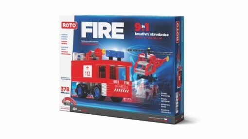Efko ROTO 9-in-1 Konstruktionsspielzeug Feuerwehr, 378-teilig