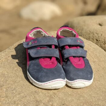 Fare Bare Kinder Sneaker mit Klettverschluss, rosa