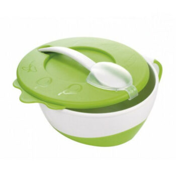 Canpol babies Breischale mit Löffel, rutschfest, grün