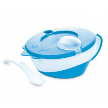 Canpol babies Breischale mit Löffel, rutschfest, blau