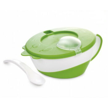Canpol babies Breischale mit Löffel, rutschfest, grün