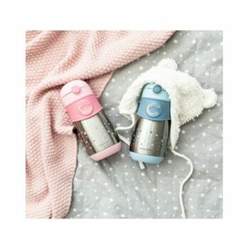 Canpol babies Thermo Edelstahl-Strohhalmbecher, 300 ml