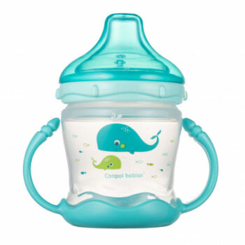 Canpol babies Trinklernflasche mit Griffen LOVE&SEA, 180 ml, blau