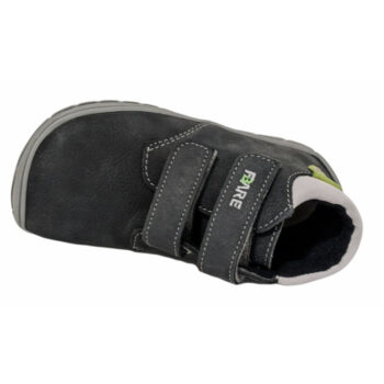 Fare Bare Kinder Barfußschuhe mit Klettverschluss, ganzjährig, grau, 28-32
