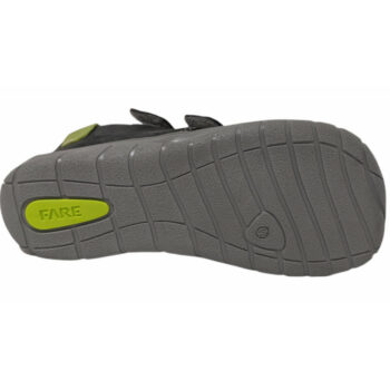 Fare Bare Kinder Barfußschuhe mit Klettverschluss, ganzjährig, grau, 28-32