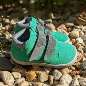 Beda Leder Barfußschuhe Sam mit Klett, Membran