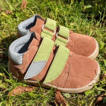 Beda Leder Barfußschuhe Woody mit Klett, Membran