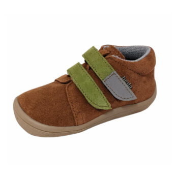 Beda Leder Barfußschuhe Woody mit Klett, Membran