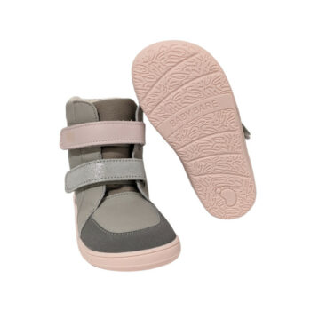 Baby Bare Shoes Winterstiefel mit Membran FEBO WINTER grey/pink