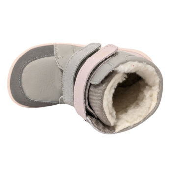 Baby Bare Shoes Winterstiefel mit Membran FEBO WINTER grey/pink
