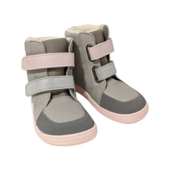 Baby Bare Shoes Winterstiefel mit Membran FEBO WINTER grey/pink