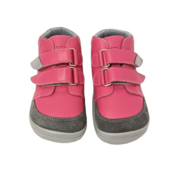 Beda Leder Barfußschuhe Jane mit Klett, rosa, Membran