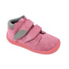 Beda Leder Barfußschuhe Jenette mit Klett, rosa, Membran