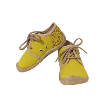 Fare Bare Lauflernschuhe mit Schnürsenkel, 5011431, gelb, 19-22