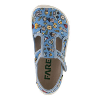 Fare Bare Kinderhausschuhe mit Klettverschluss, 5202401 und 5102401, blau, 23-32