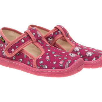 Fare Bare Kinderhausschuhe mit Klettverschluss, 5202452, rosa, 28-32