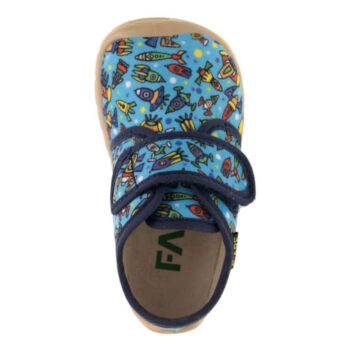 Fare Bare Kinderhausschuhe mit Klettverschluss, 5011404, blau, 19-22