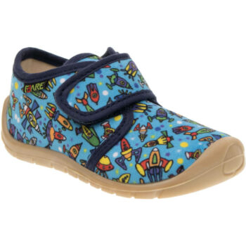 Fare Bare Kinderhausschuhe mit Klettverschluss, 5011404, blau, 19-22