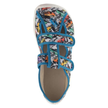 Fare Bare Kinderhausschuhe mit Klettverschluss, 5302461, blau, 33-37