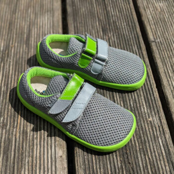 Beda Barfußschuhe Sneakers, Lime, grün/grau
