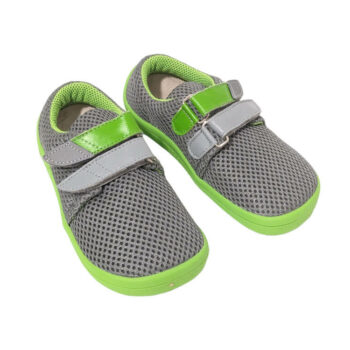 Beda Barfußschuhe Sneakers, Lime, grün/grau