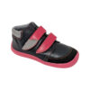 Beda Leder Barfußschuhe El mit Klett, rosa_schwarz, Membran