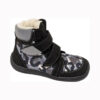 Beda Barefoot Winterschuhe Black Moon mit Klett, schwarzgrau, Membran